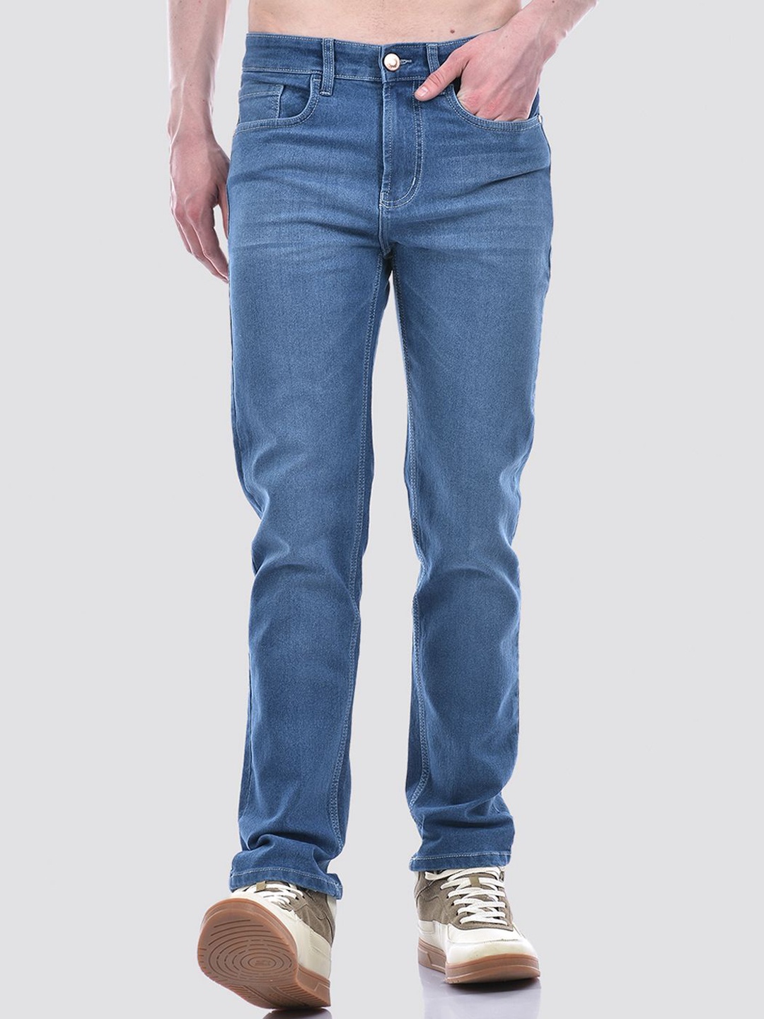 

Numero Uno Men Solid Slim Fit Sustainable Stretchable Jeans, Blue