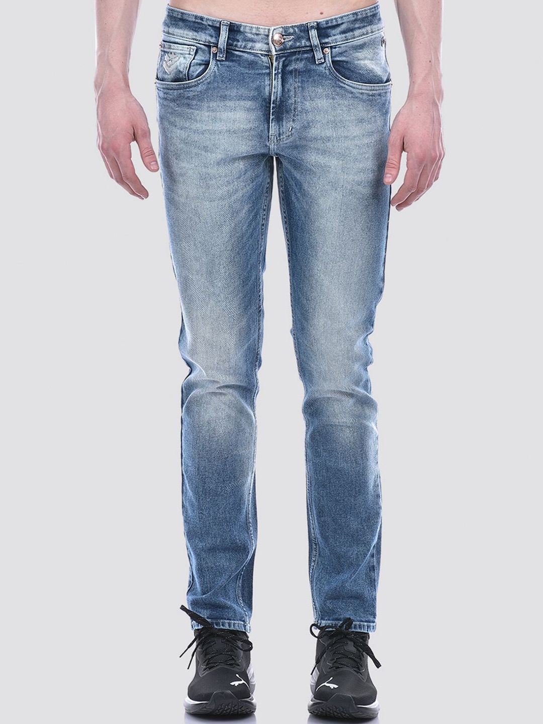 

Numero Uno Men Solid Skinny Fit Sustainable Stretchable Jeans, Blue