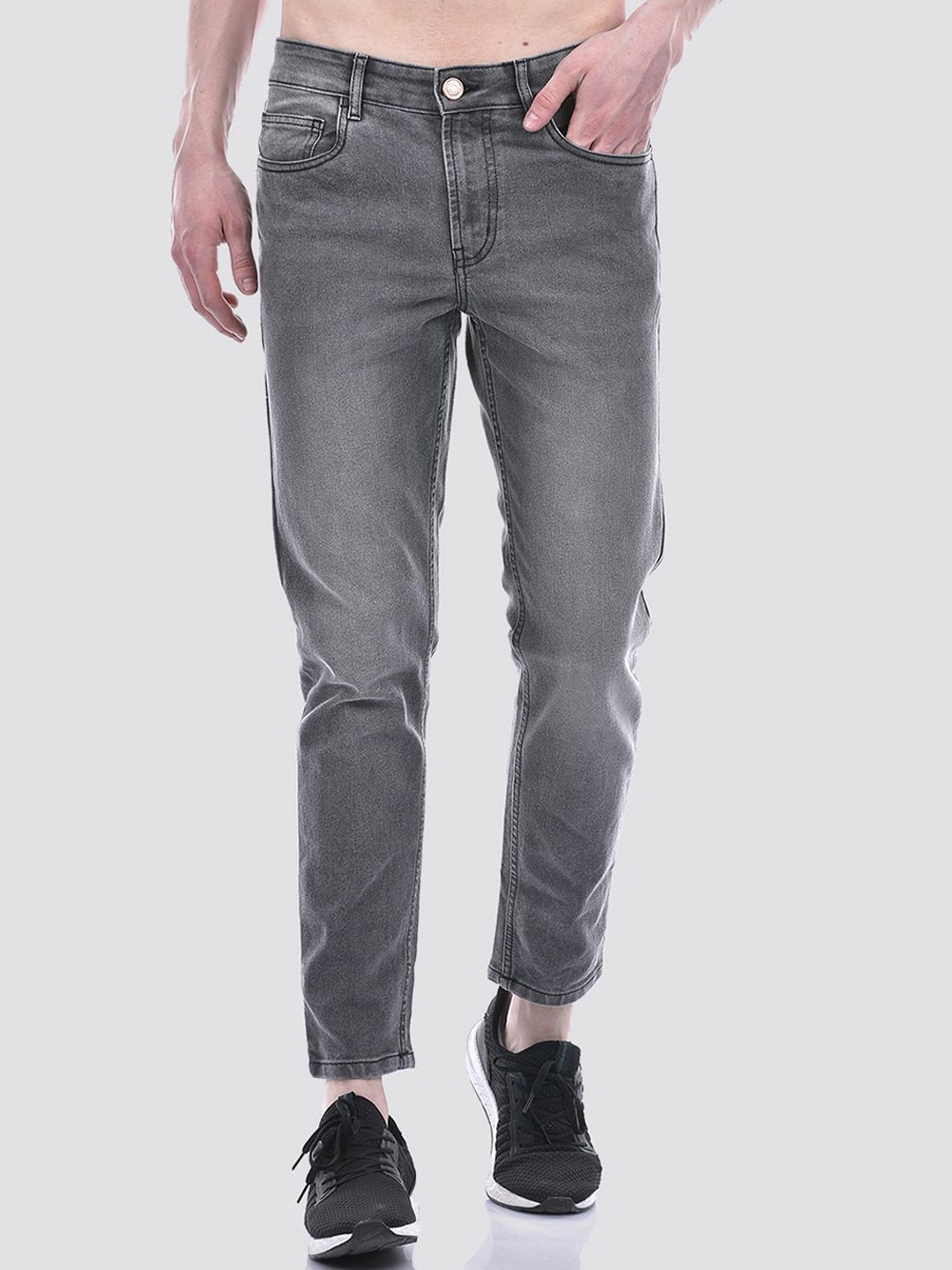 

Numero Uno Men Solid Regular Fit Sustainable Stretchable Jeans, Grey