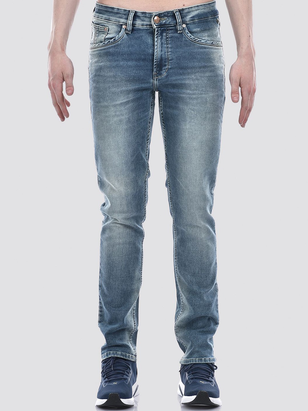 

Numero Uno Men Solid Skinny Fit Sustainable Stretchable Jeans, Blue