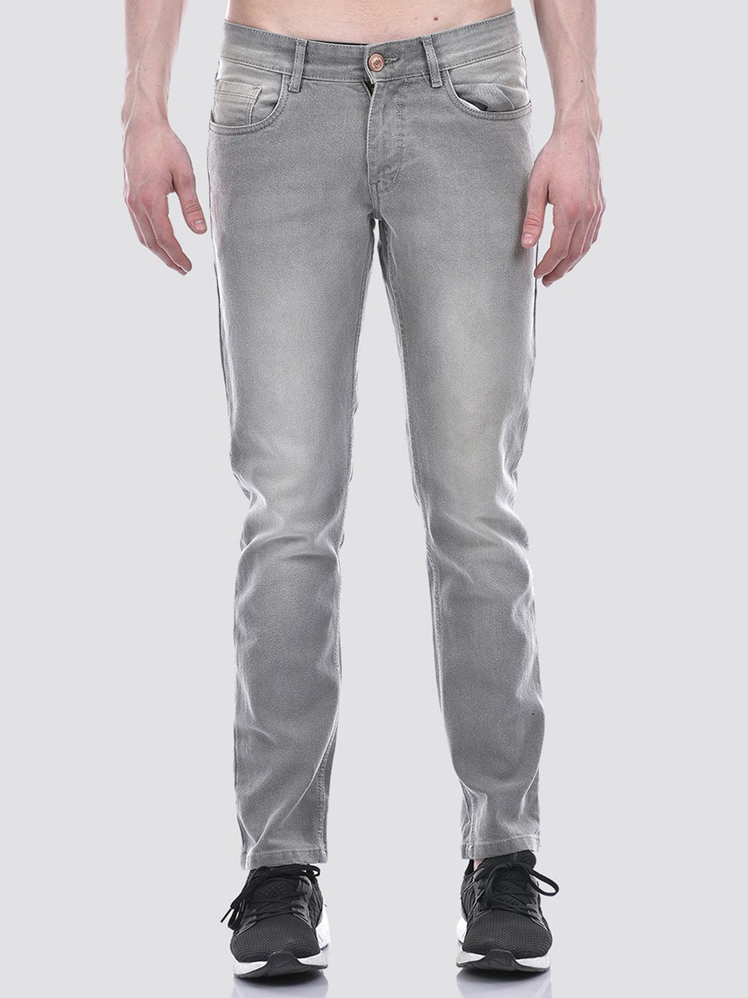 

Numero Uno Men Solid Skinny Fit Sustainable Stretchable Jeans, Grey