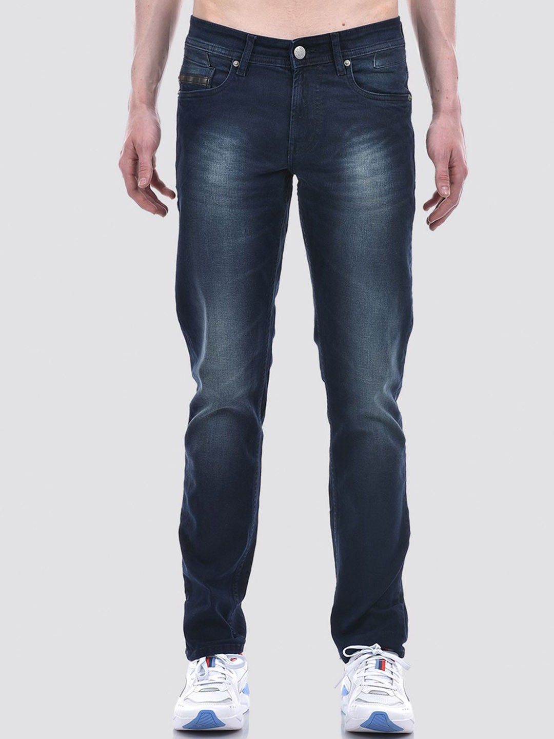 

Numero Uno Men Solid Skinny Fit Sustainable Stretchable Jeans, Blue
