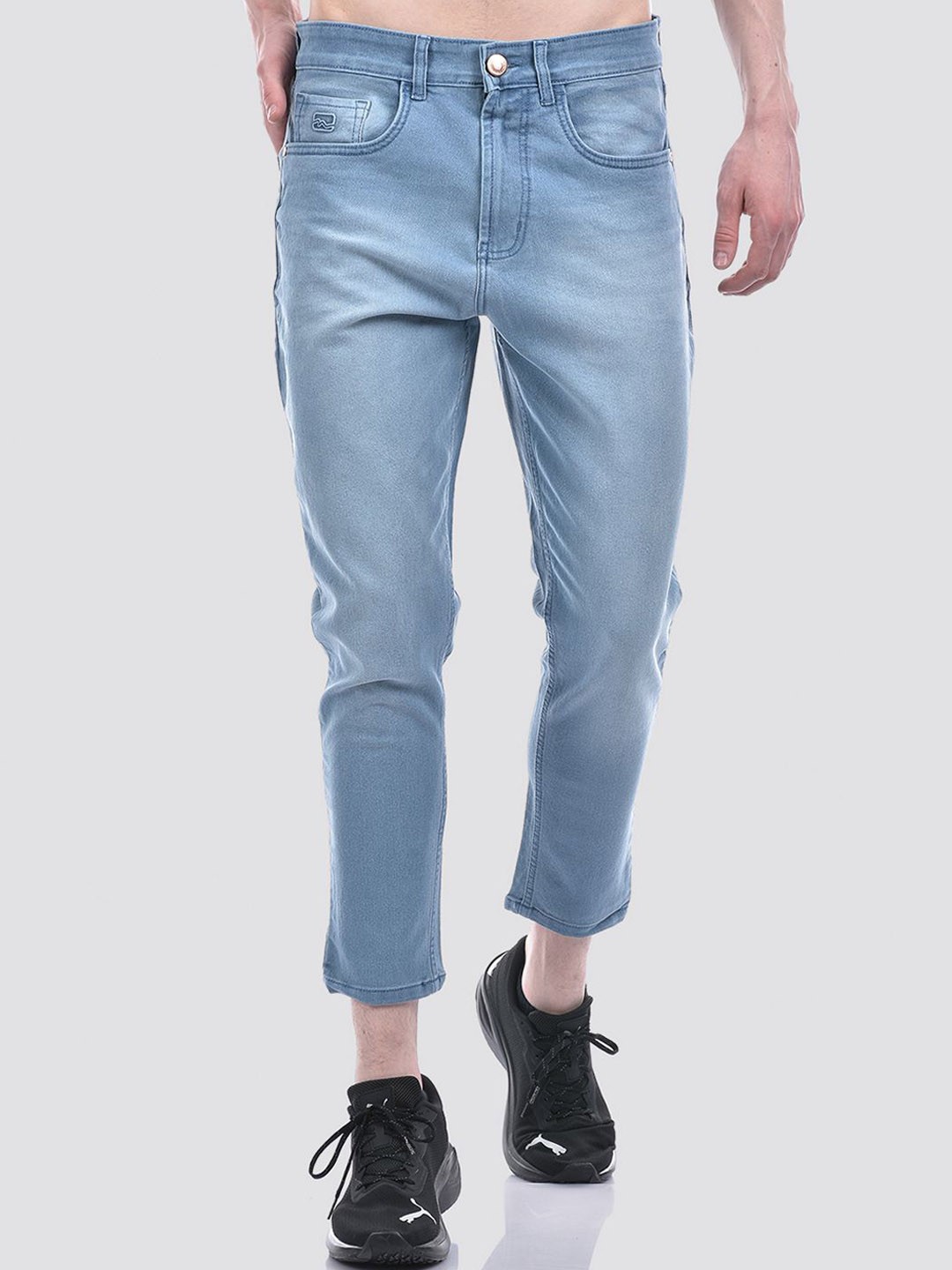 

Numero Uno Men Solid Tapered Fit Sustainable Stretchable Jeans, Blue