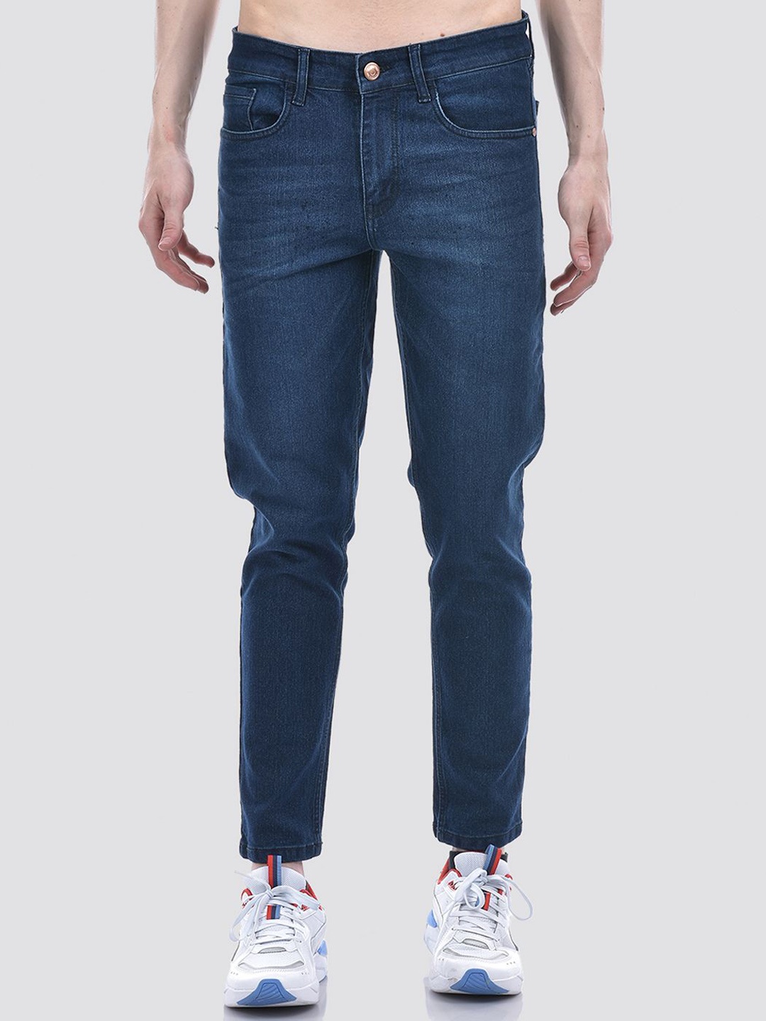 

Numero Uno Men Solid Regular Fit Sustainable Stretchable Jeans, Blue