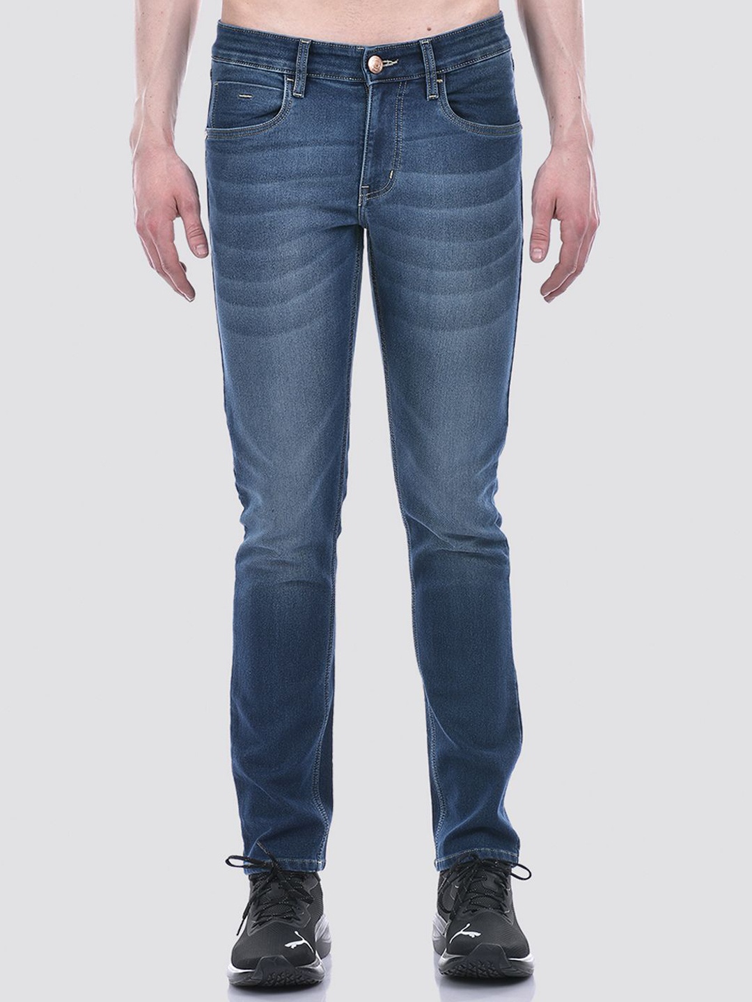 

Numero Uno Men Solid Skinny Fit Sustainable Stretchable Jeans, Blue