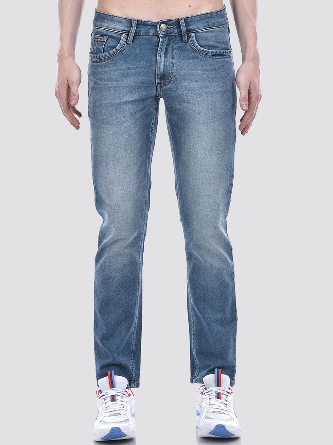 

Numero Uno Men Solid Skinny Fit Sustainable Stretchable Jeans, Blue