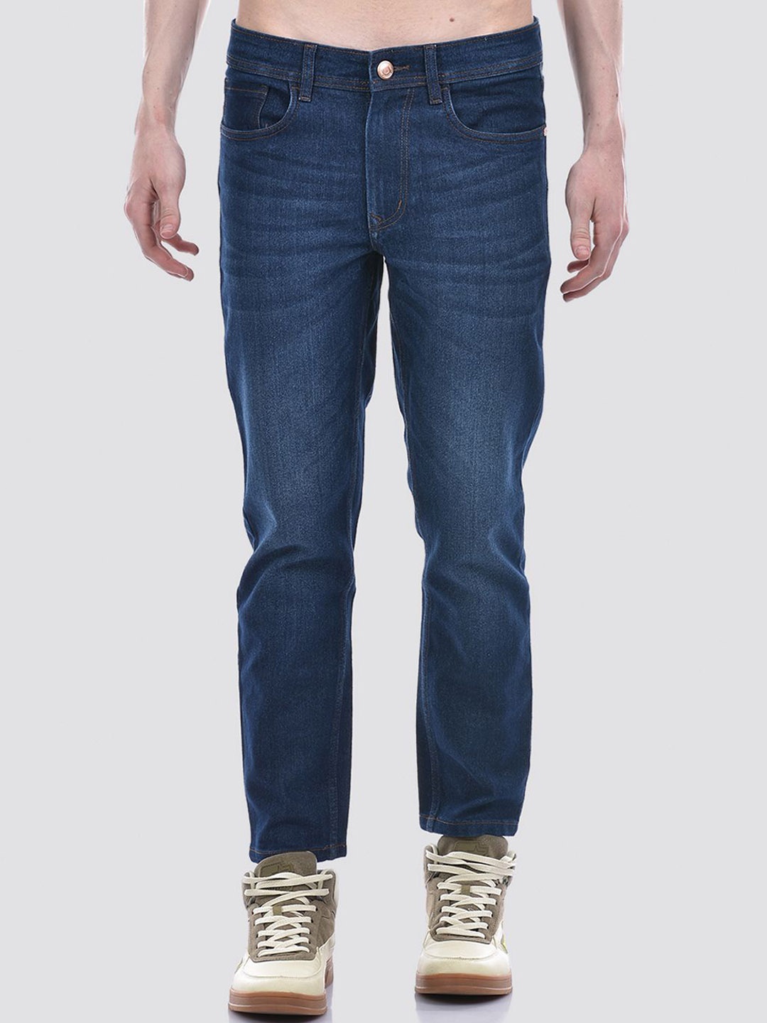 

Numero Uno Men Solid Regular Fit Sustainable Stretchable Jeans, Blue