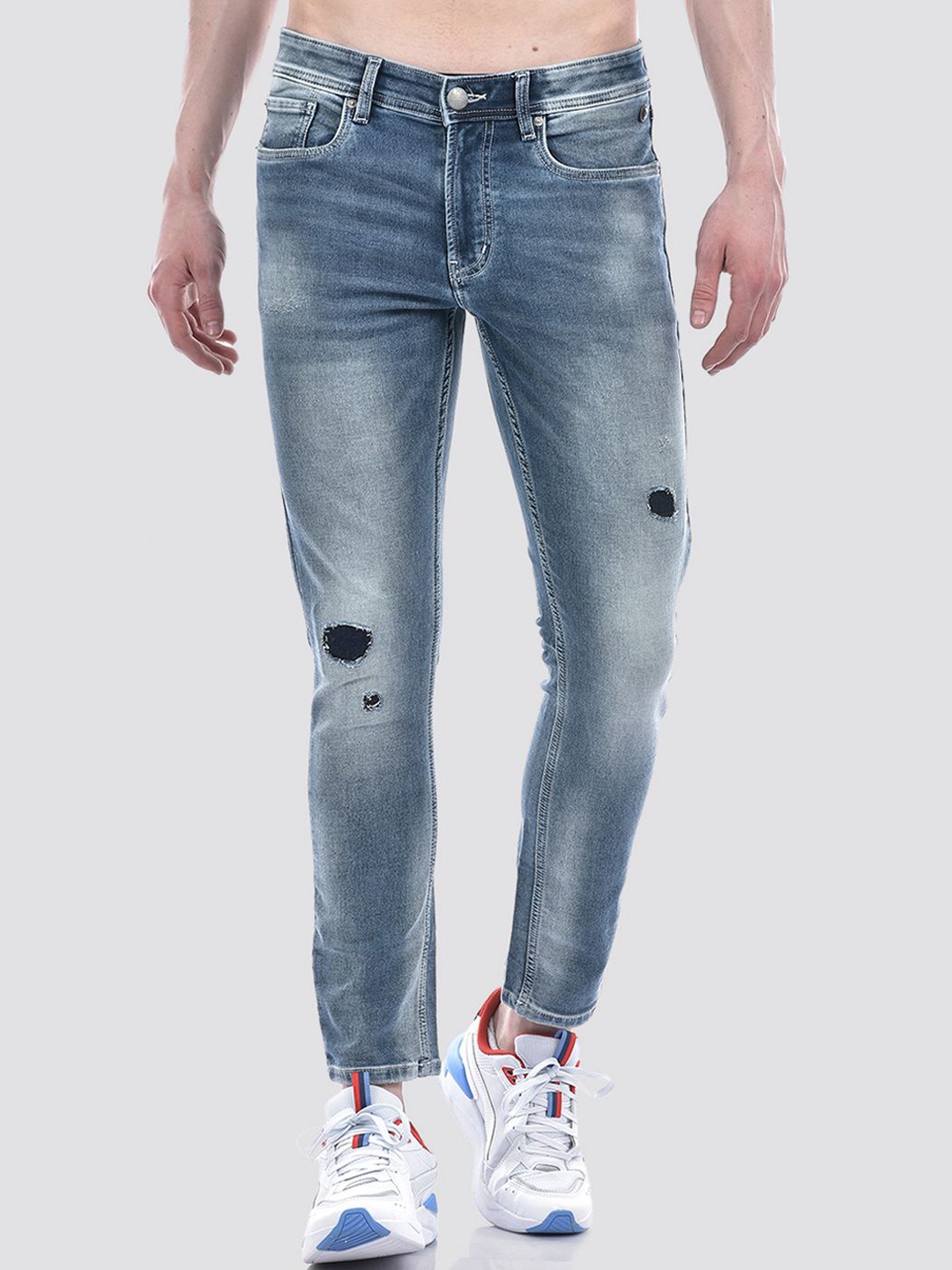 

Numero Uno Men Solid Super Skinny Fit Sustainable Stretchable Jeans, Blue