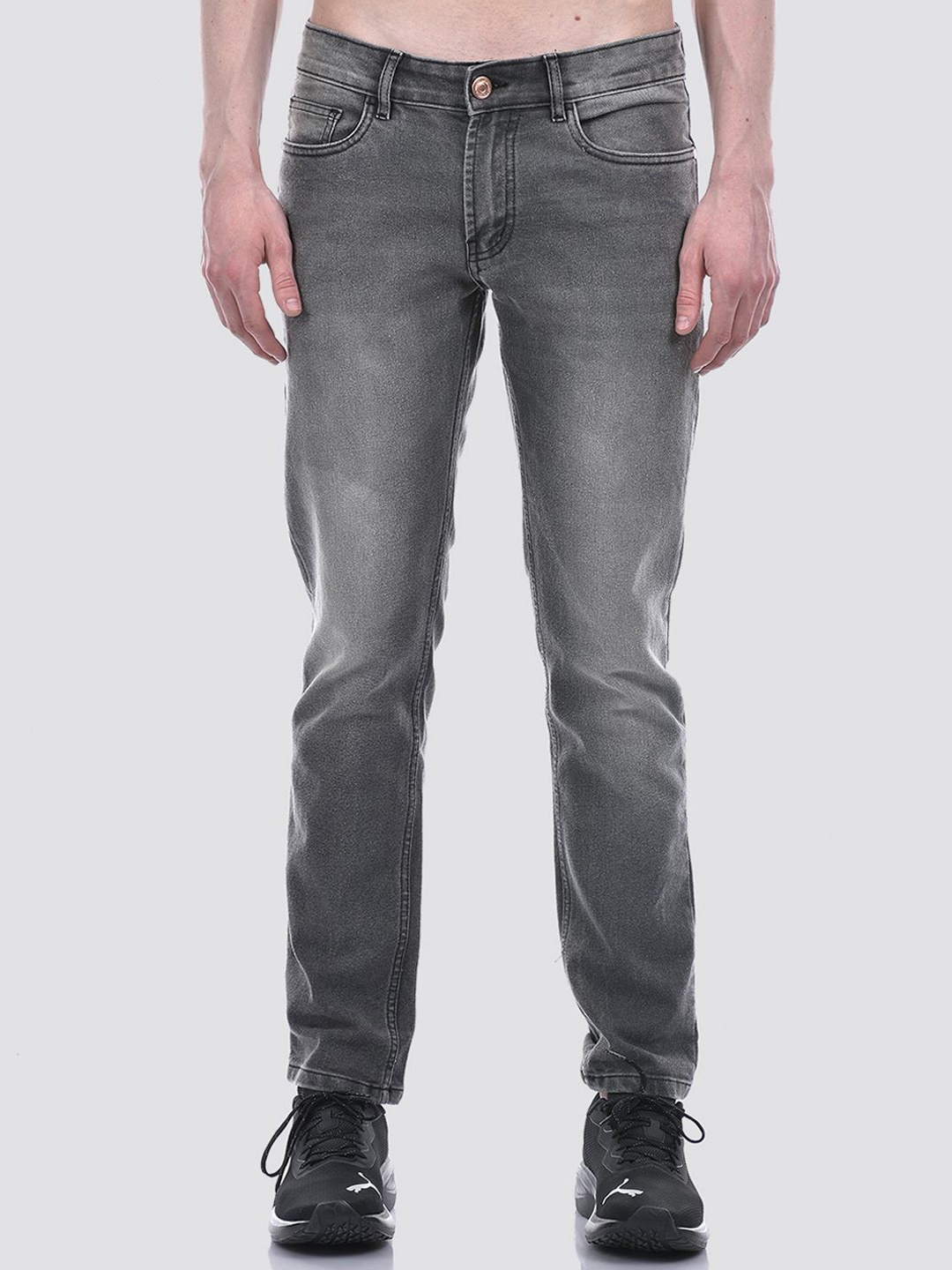 

Numero Uno Men Solid Skinny Fit Sustainable Stretchable Jeans, Grey