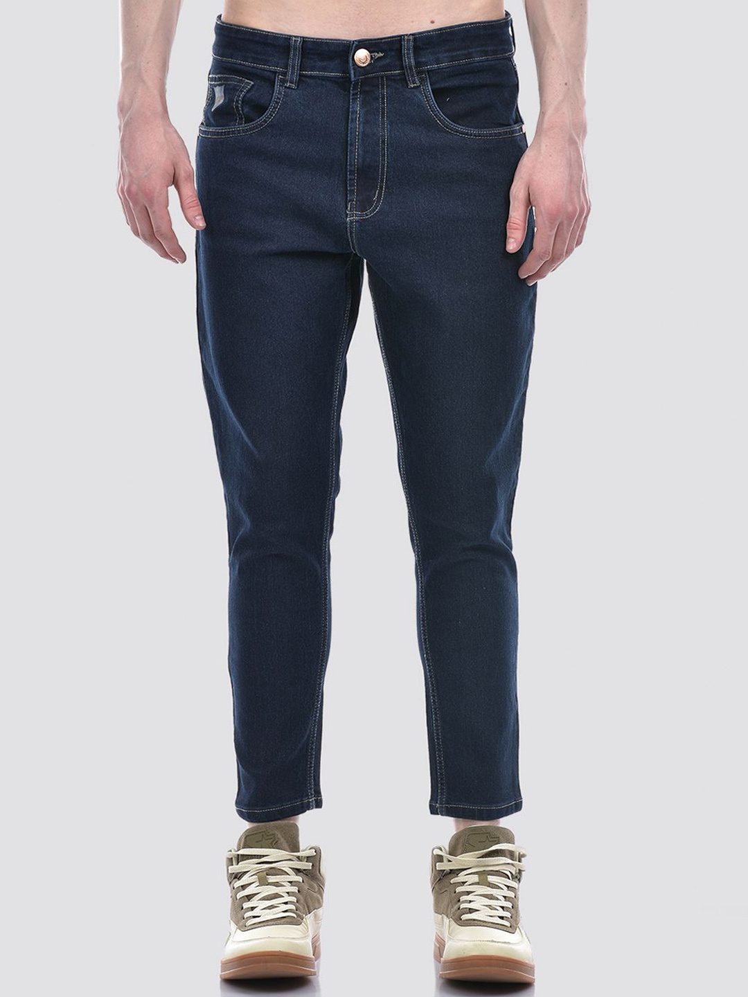 

Numero Uno Men Solid Tapered Fit Sustainable Stretchable Jeans, Blue