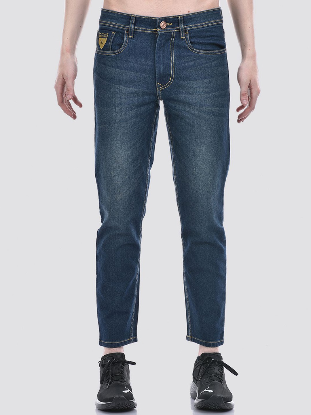 

Numero Uno Men Solid Regular Fit Sustainable Stretchable Jeans, Blue