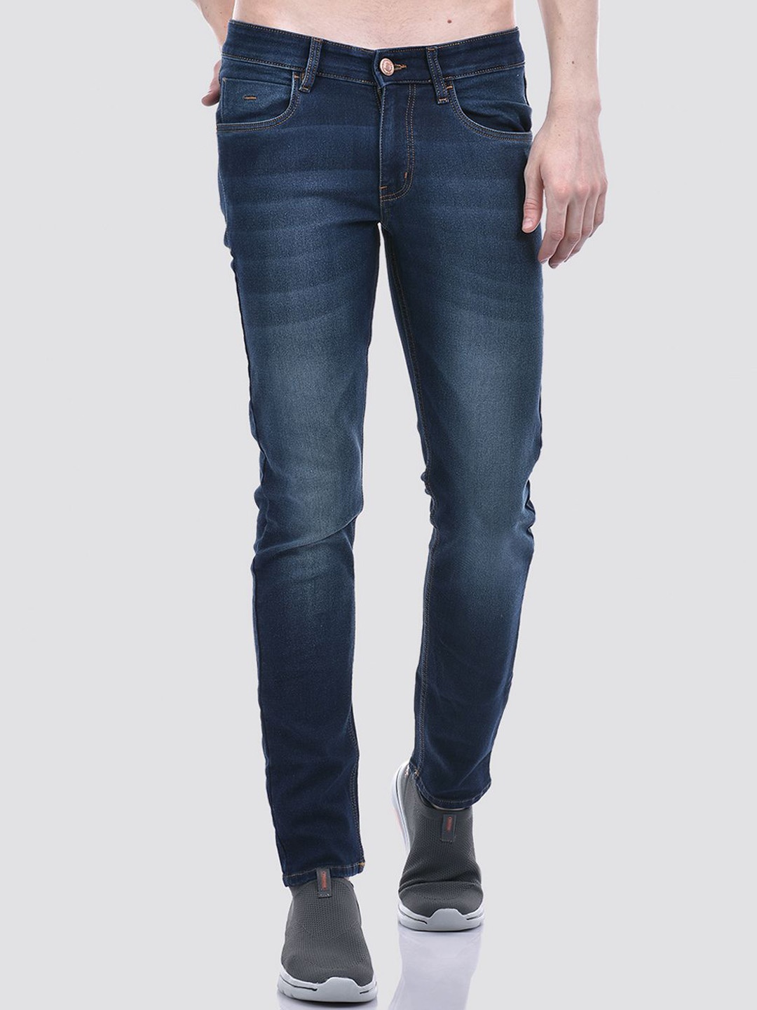 

Numero Uno Men Solid Skinny Fit Sustainable Stretchable Jeans, Blue
