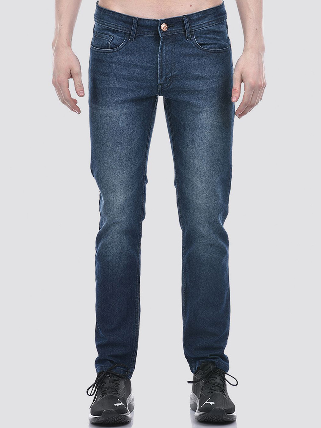 

Numero Uno Men Solid Skinny Fit Sustainable Stretchable Jeans, Blue