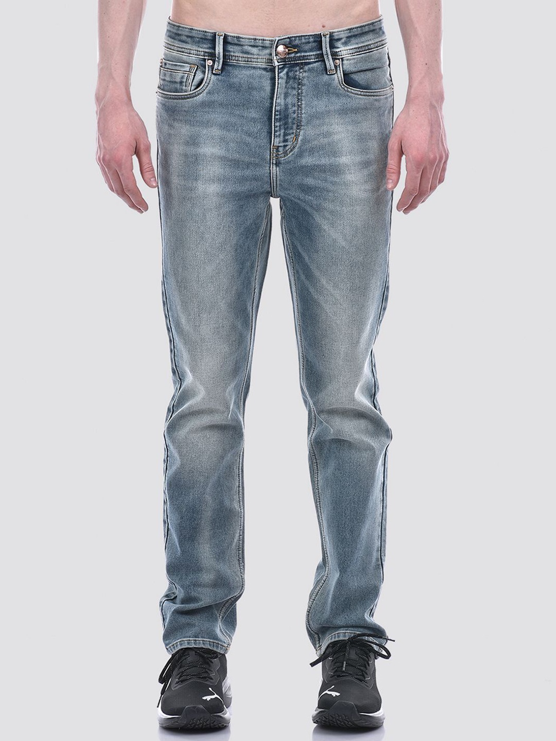 

Numero Uno Men Solid Slim Fit Sustainable Stretchable Jeans, Blue