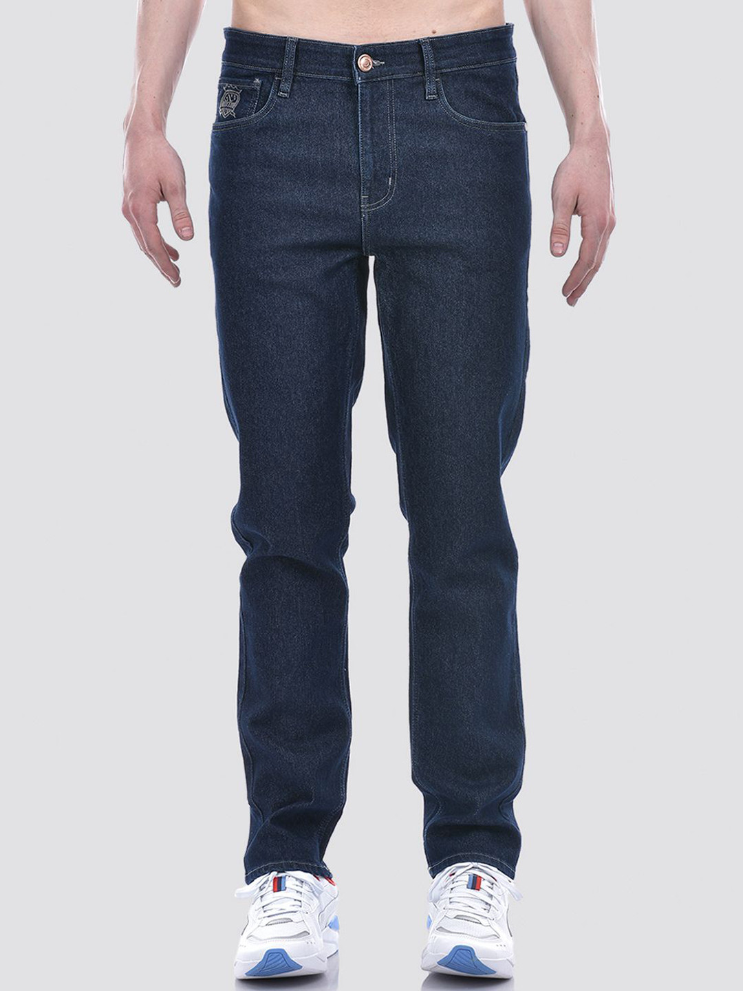 

Numero Uno Men Solid Slim Fit Sustainable Stretchable Jeans, Blue