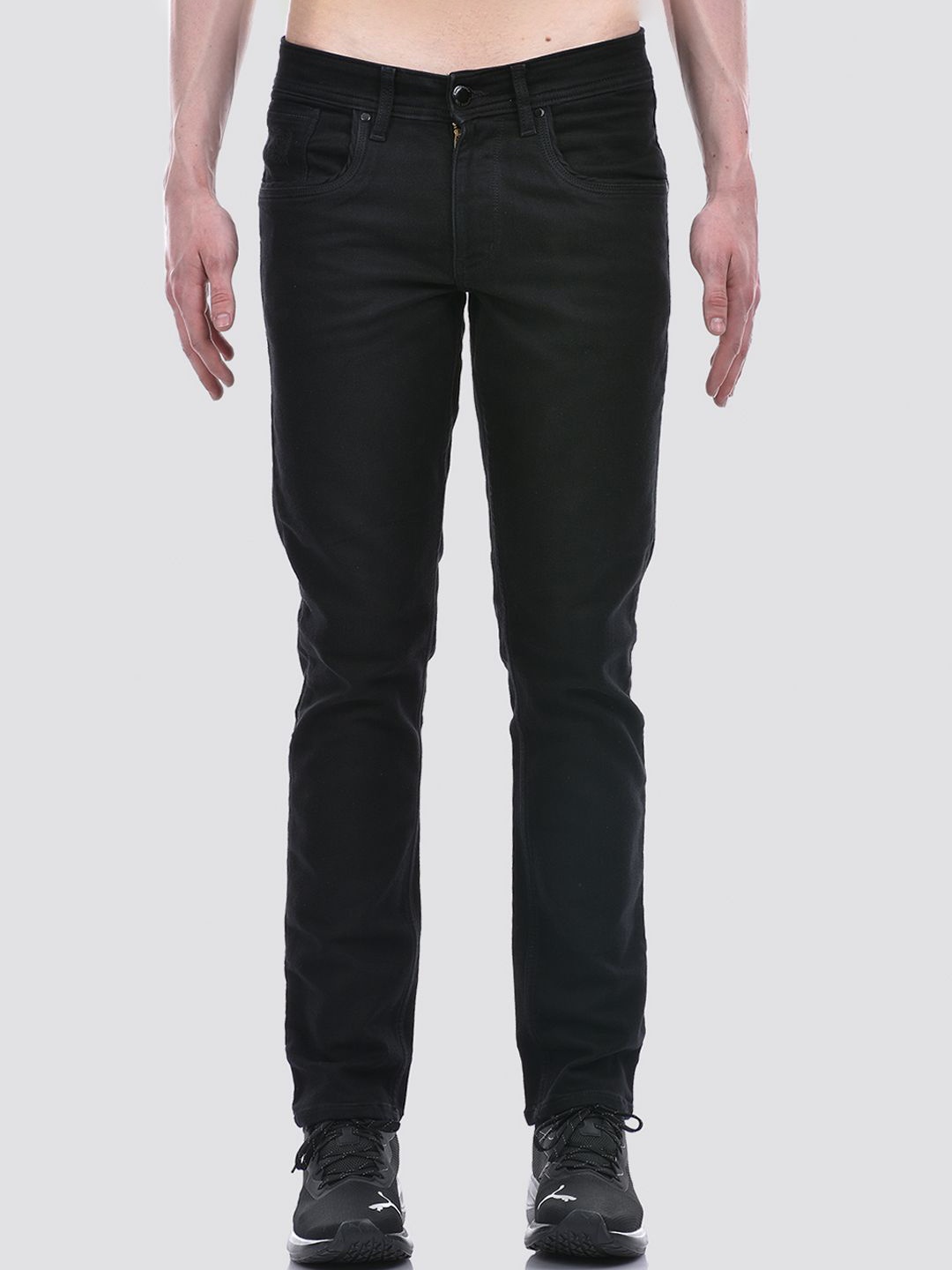 

Numero Uno Men Solid Skinny Fit Sustainable Stretchable Jeans, Black
