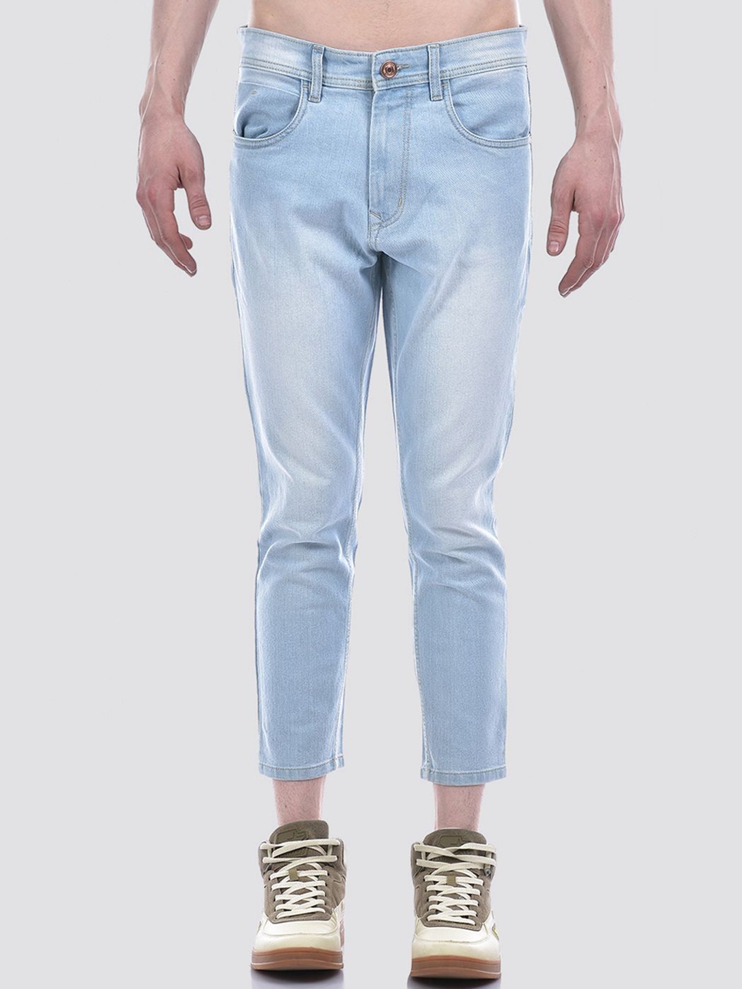 

Numero Uno Men Solid Tapered Fit Sustainable Stretchable Jeans, Blue