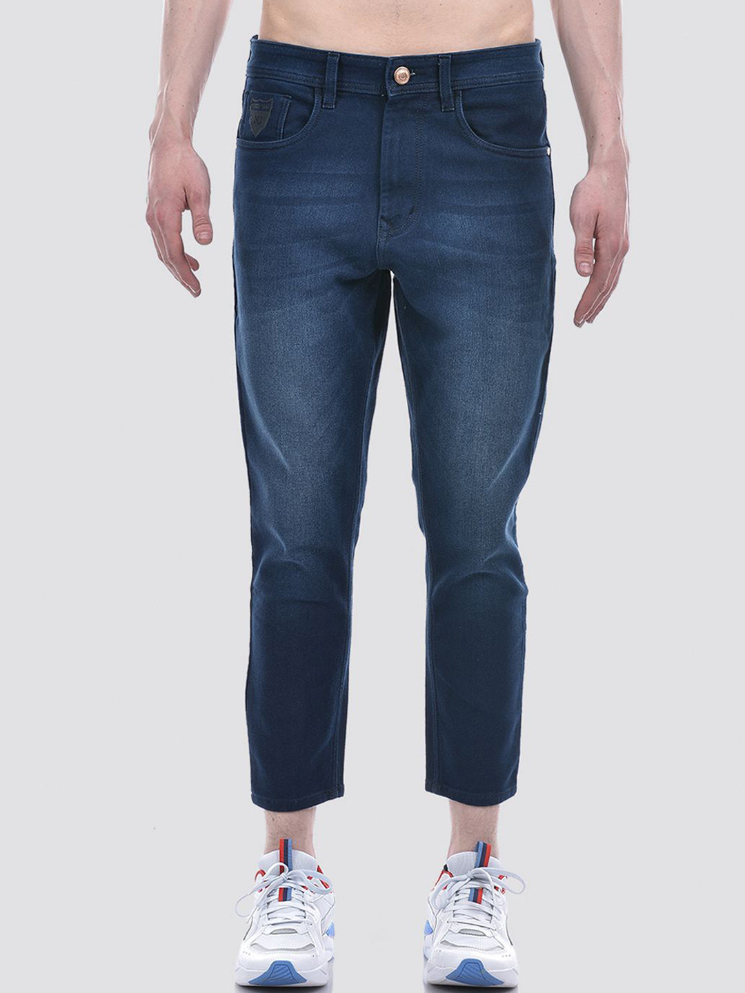

Numero Uno Men Solid Tapered Fit Sustainable Stretchable Jeans, Blue