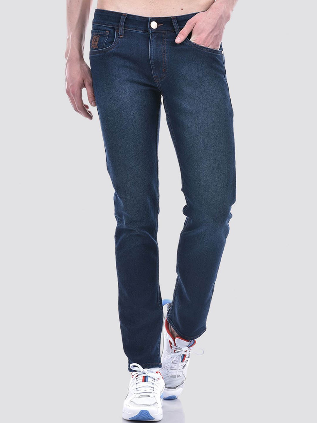 

Numero Uno Men Solid Skinny Fit Sustainable Stretchable Jeans, Blue