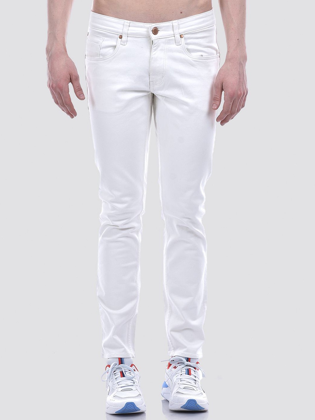 

Numero Uno Men Solid Skinny Fit Sustainable Stretchable Jeans, White