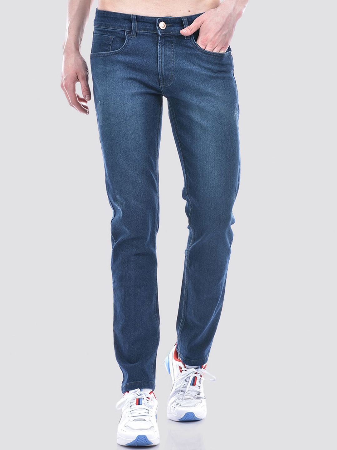 

Numero Uno Men Solid Skinny Fit Sustainable Stretchable Jeans, Blue