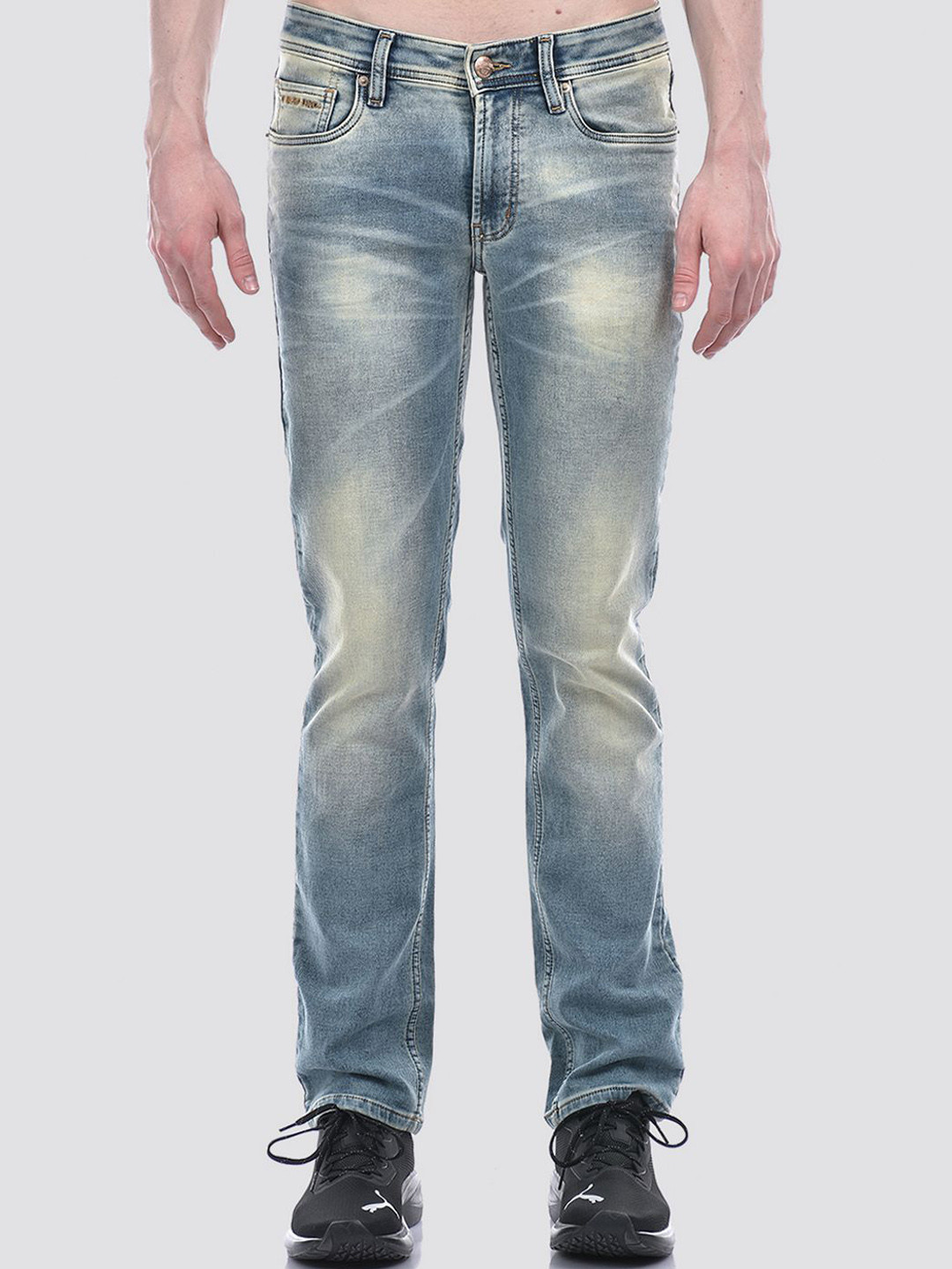 

Numero Uno Men Solid Slim Fit Sustainable Stretchable Jeans, Blue