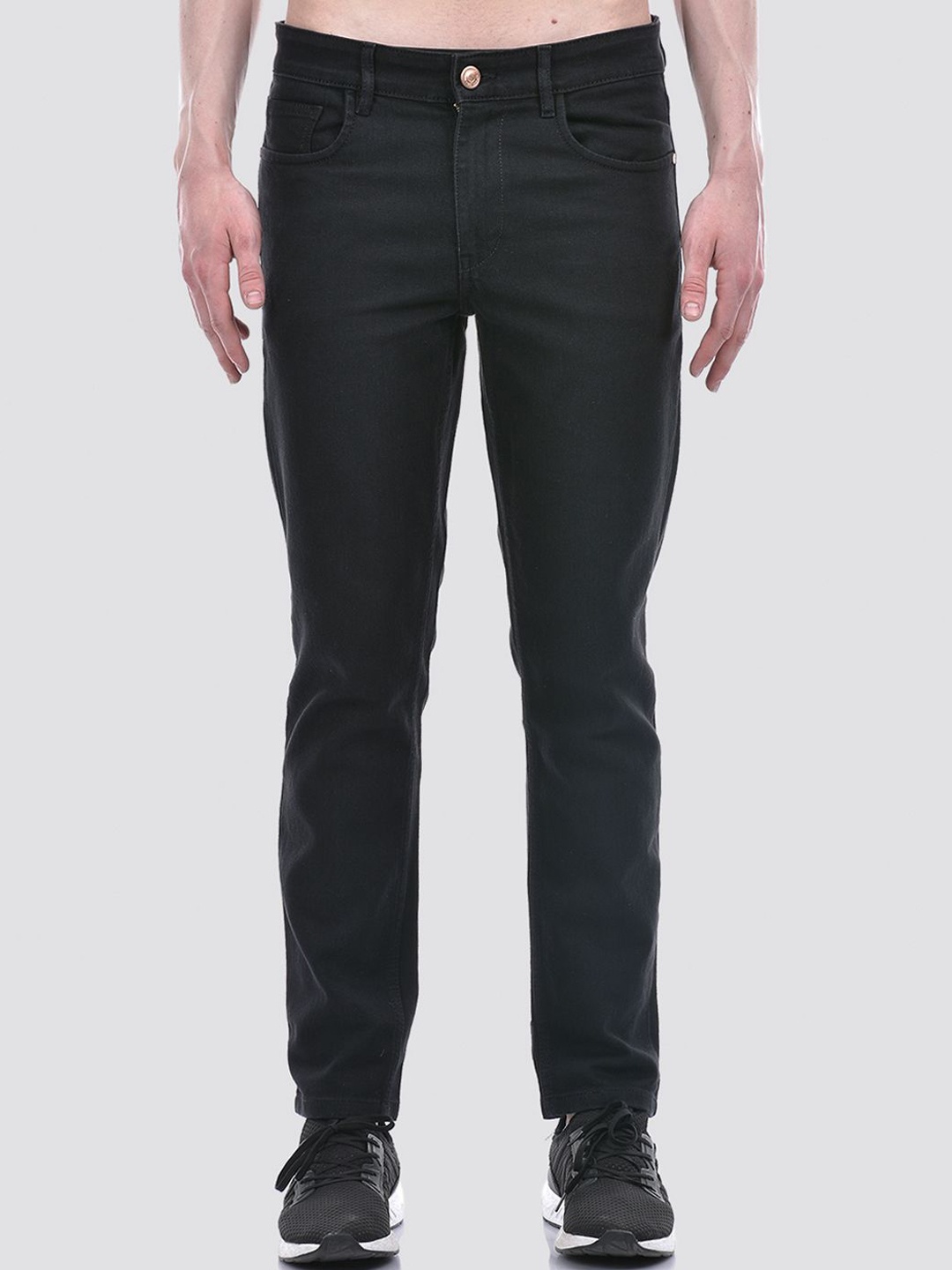 

Numero Uno Men Solid Regular Fit Sustainable Stretchable Jeans, Black