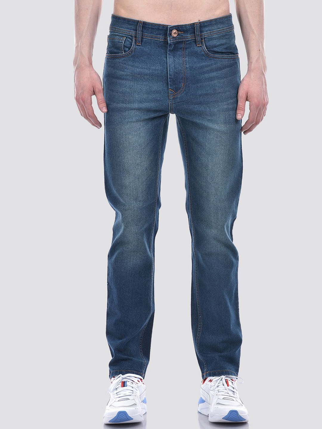 

Numero Uno Men Solid Slim Fit Sustainable Stretchable Jeans, Blue