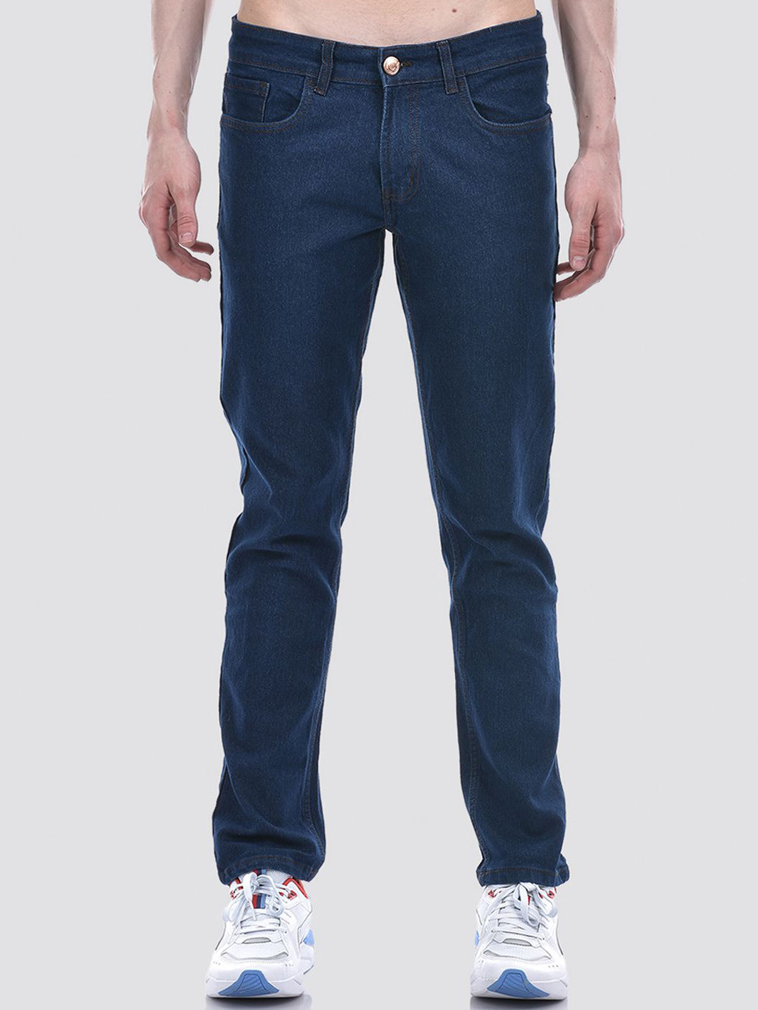 

Numero Uno Men Solid Skinny Fit Sustainable Stretchable Jeans, Blue