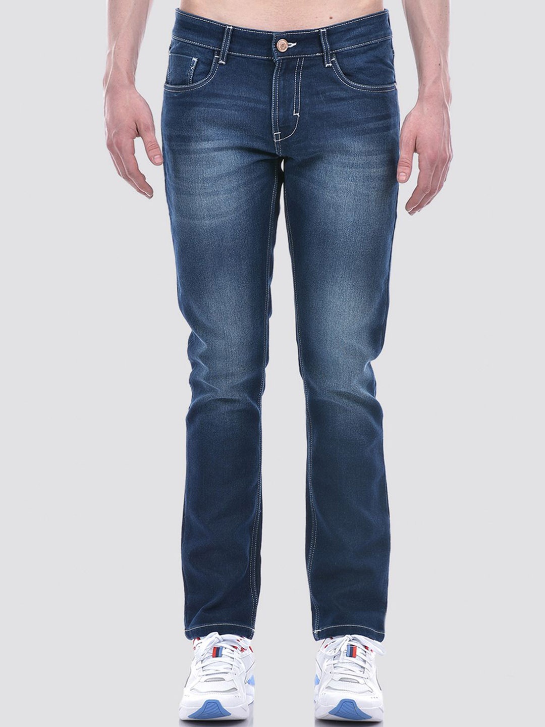 

Numero Uno Men Solid Skinny Fit Sustainable Stretchable Jeans, Blue