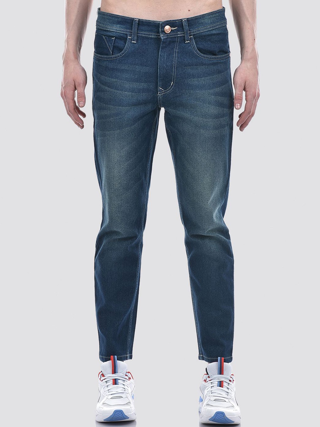 

Numero Uno Men Solid Regular Fit Sustainable Stretchable Jeans, Blue