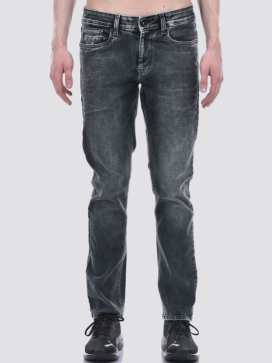 

Numero Uno Men Solid Skinny Fit Sustainable Stretchable Jeans, Black