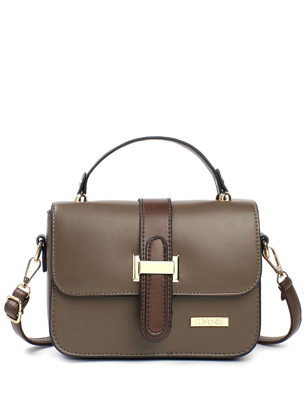 

Luvoksi PU Structured Satchel, Coffee brown