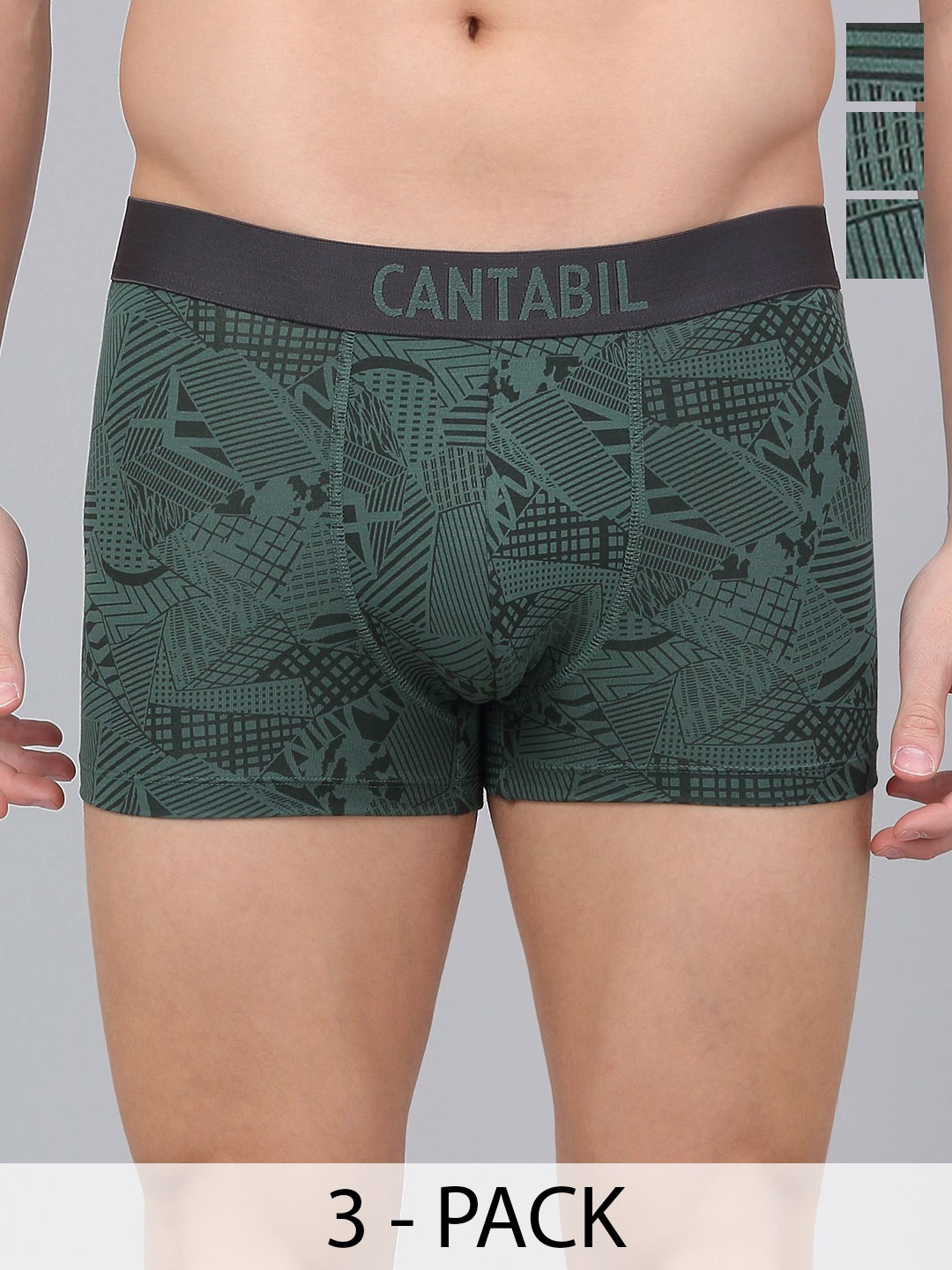 

Cantabil Men Pack Of 2 Trunks MBRF00038_SAGEGREEN-Sea Green