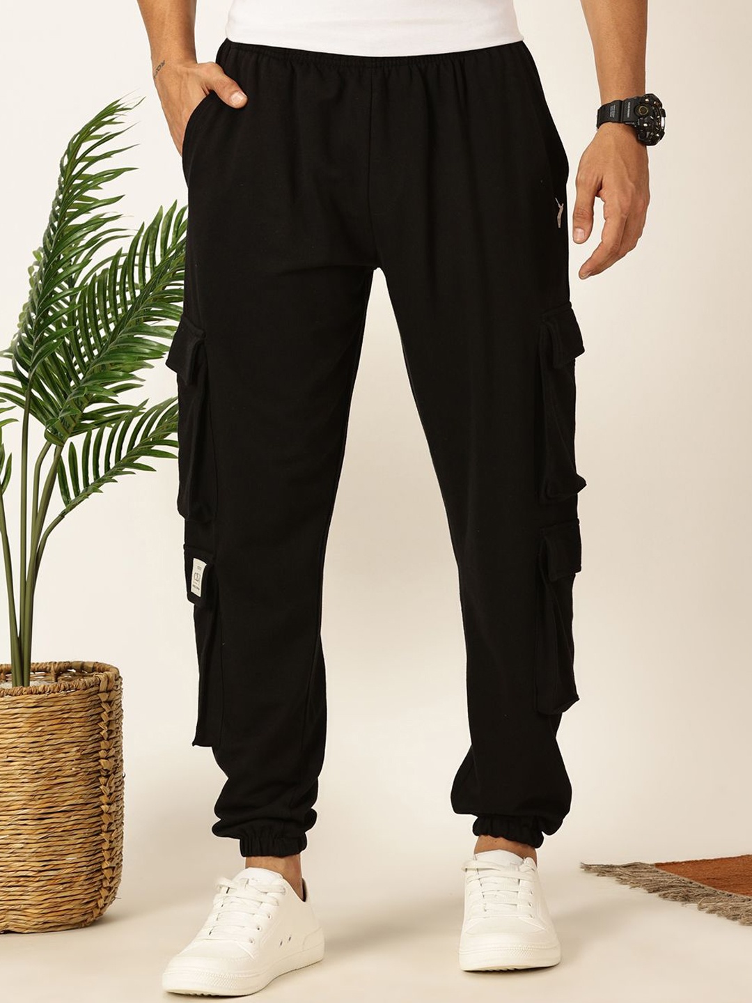 

Thomas Scott Men Relaxed-Fit Joggers, Black