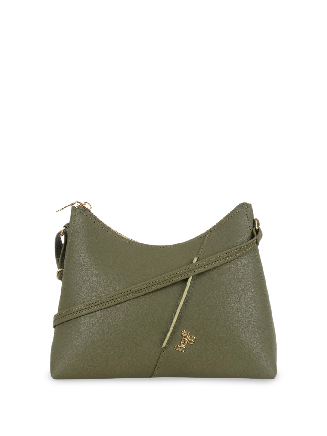 

Baggit PU Structured Sling Bag, Green