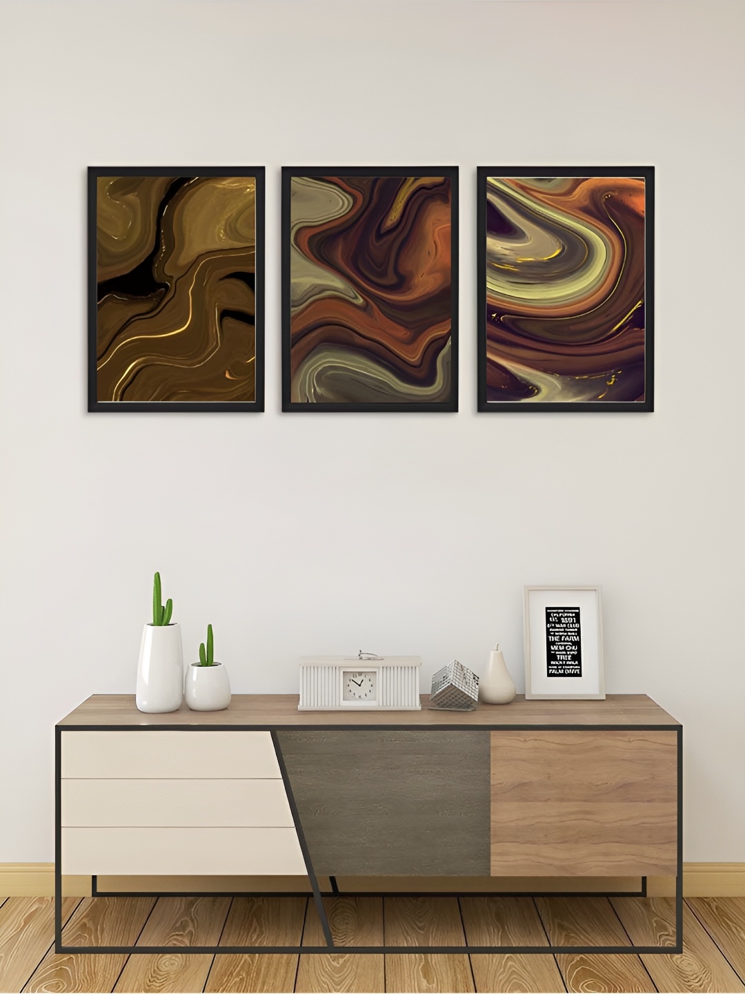 

Giftii Brown & Green 3 pieces Wooden Wall Art