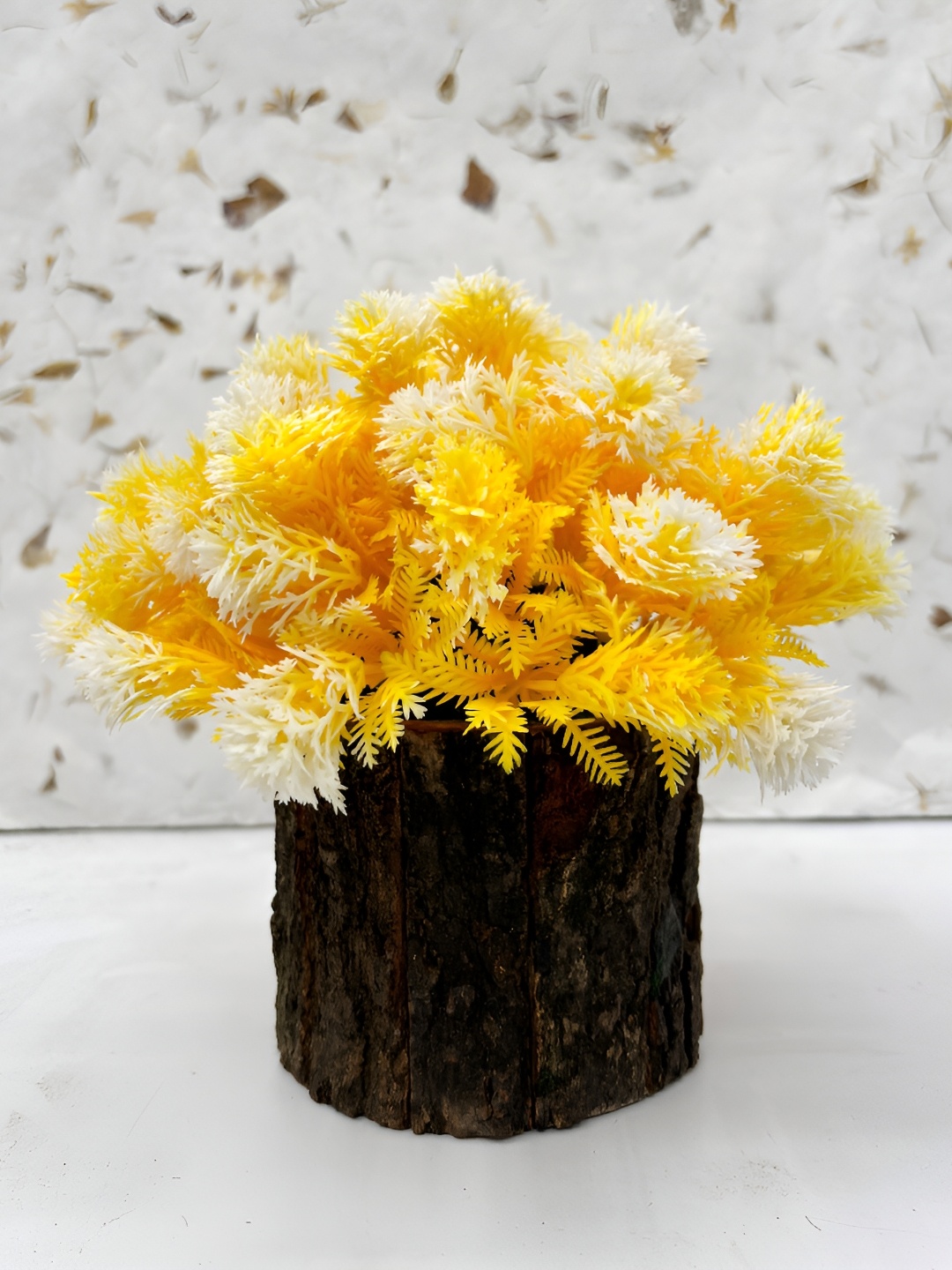 

Dekorly Yellow Bonsai Artificial Plant With Pot