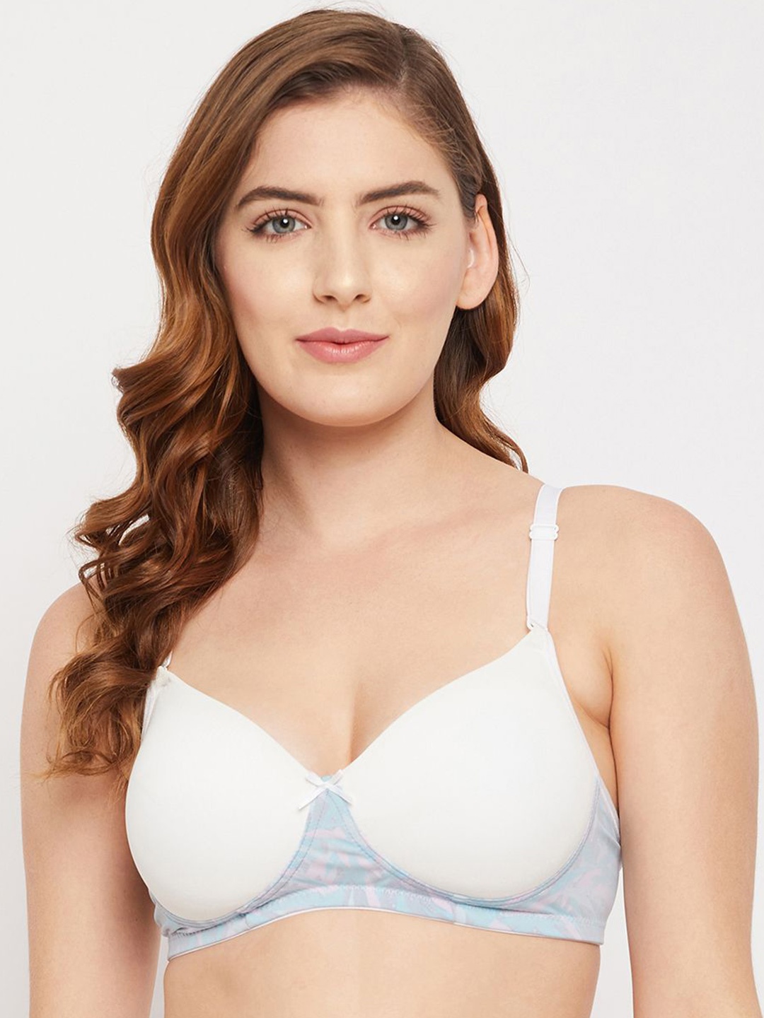 

Clovia Full Coverage Lightly Padded T-shirt Bra, White