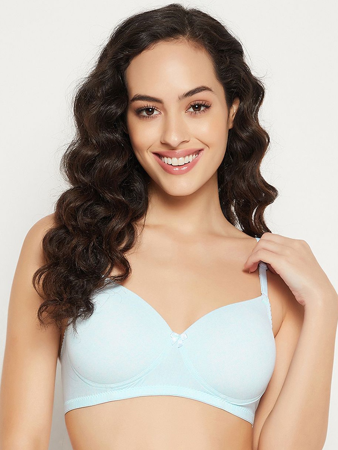 

Clovia T-shirt Bra Full Coverage Lightly Padded, Blue