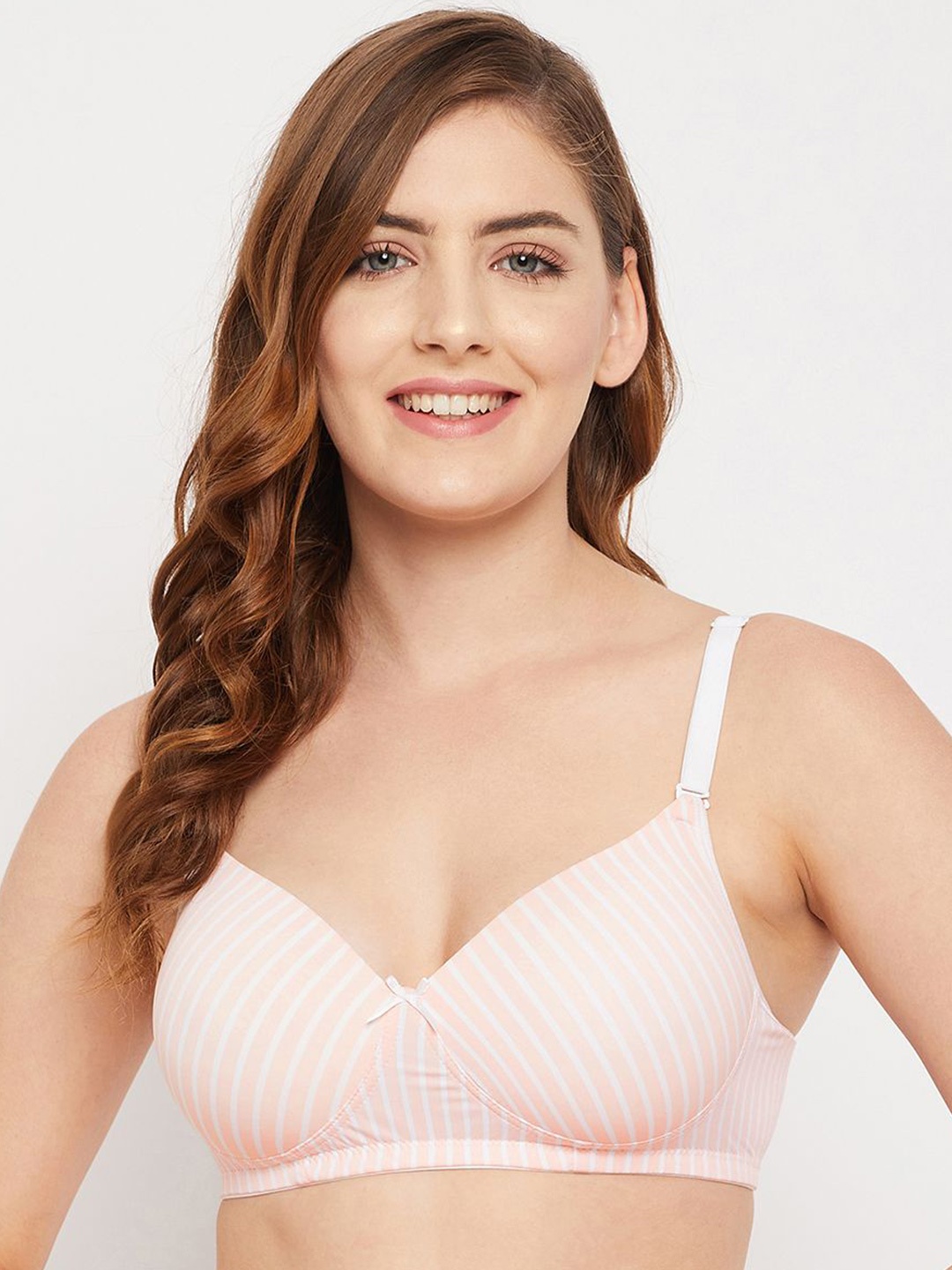 

Clovia Full Coverage Lightly Padded T-shirt Bra, Peach