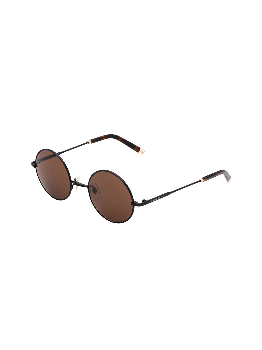 

VANDERBILT NEW YORK Brown UV Protected Round Sunglasses- Brooklyn