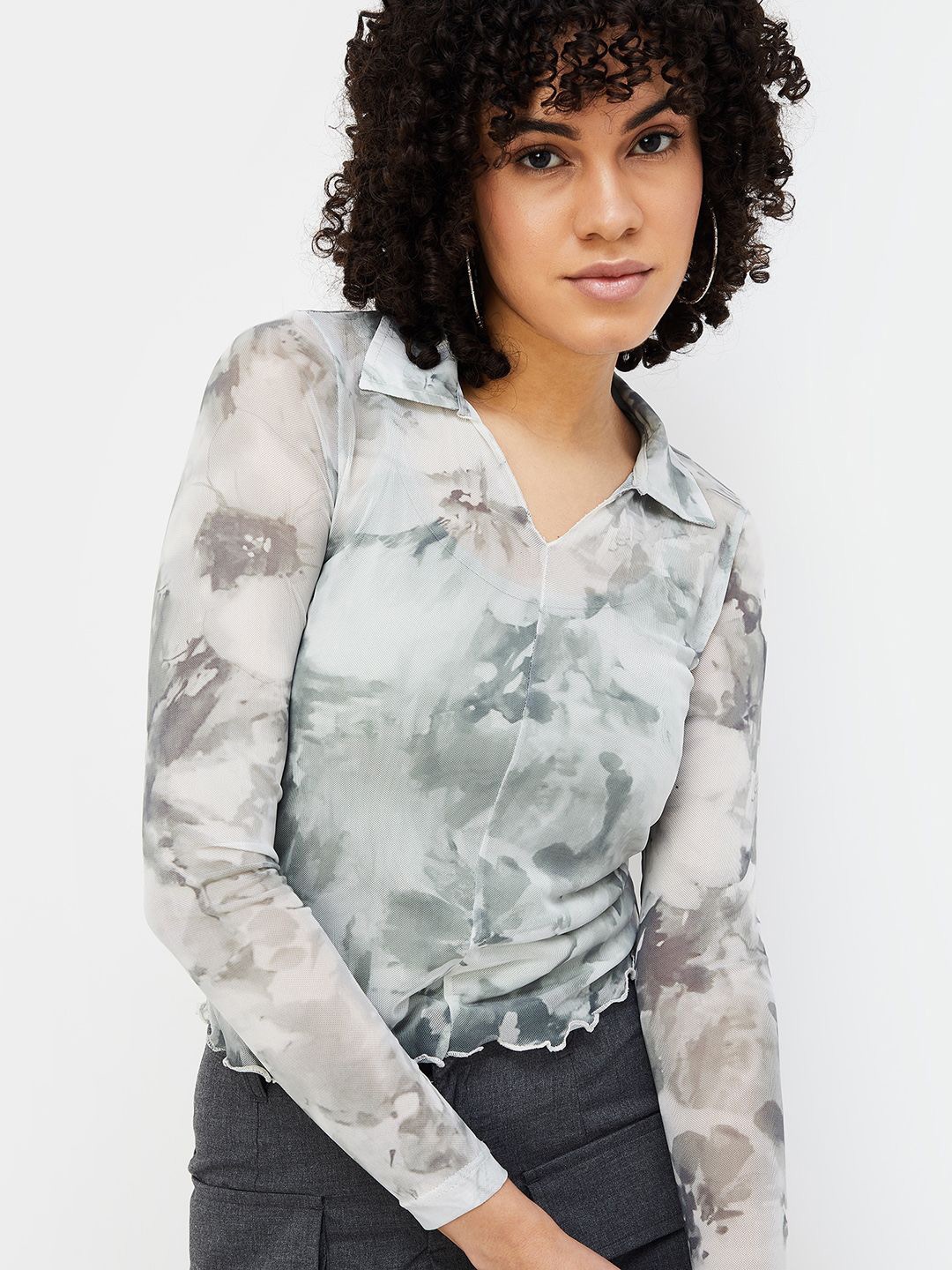 

Ginger by Lifestyle Print Shirt Style Top, Olive