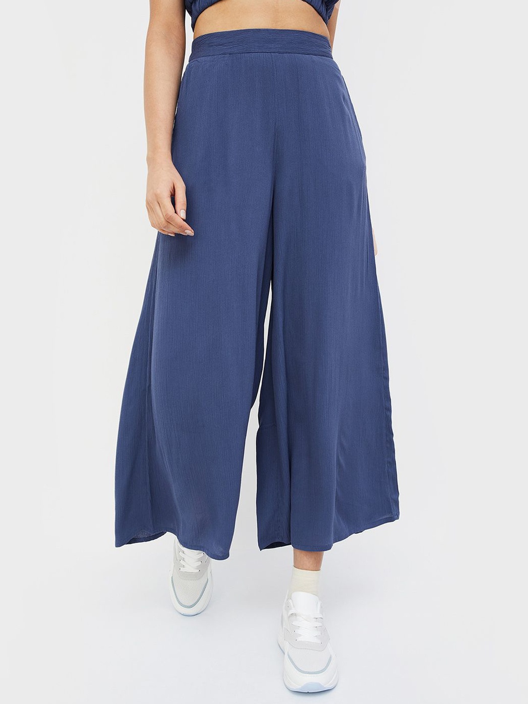 

Ginger by Lifestyle Women Parallel Trousers, Blue