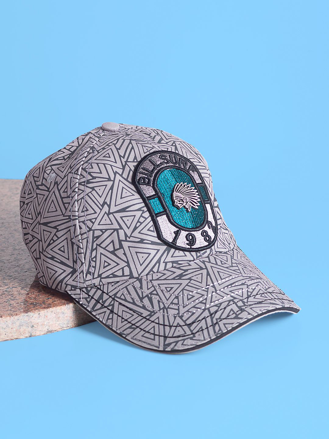 

Golden Peacock Unisex Printed Baseball Cap, Grey
