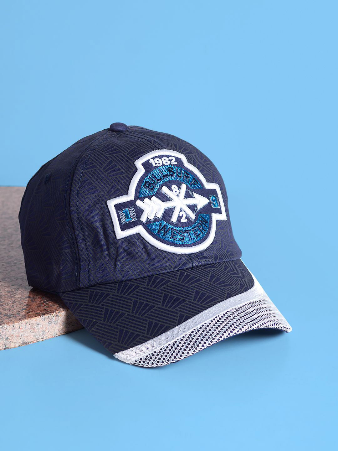 

Golden Peacock Unisex Embroidered Baseball Cap, Blue