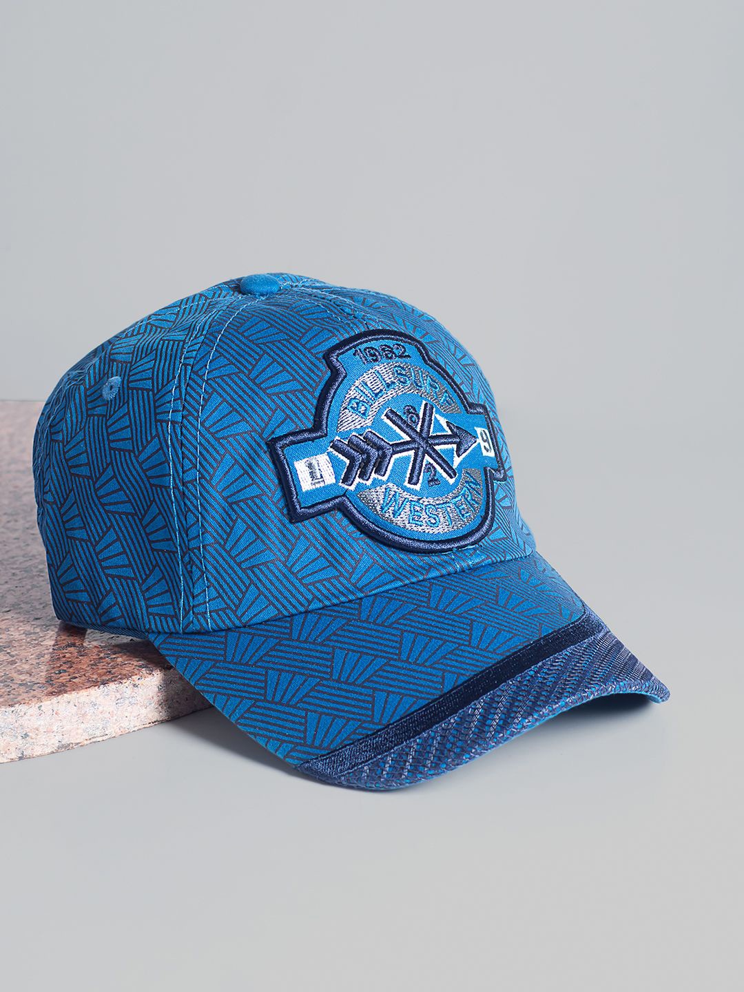 

Golden Peacock Unisex Printed Baseball Cap, Blue