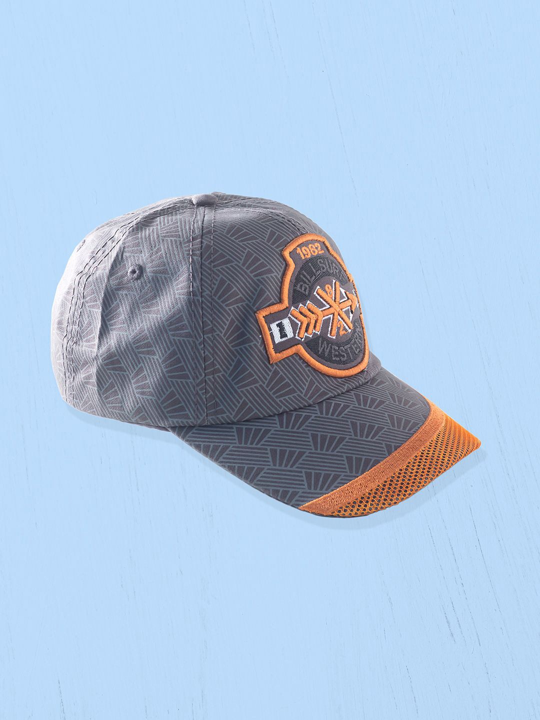 

Golden Peacock Unisex Embroidered Baseball Cap, Grey