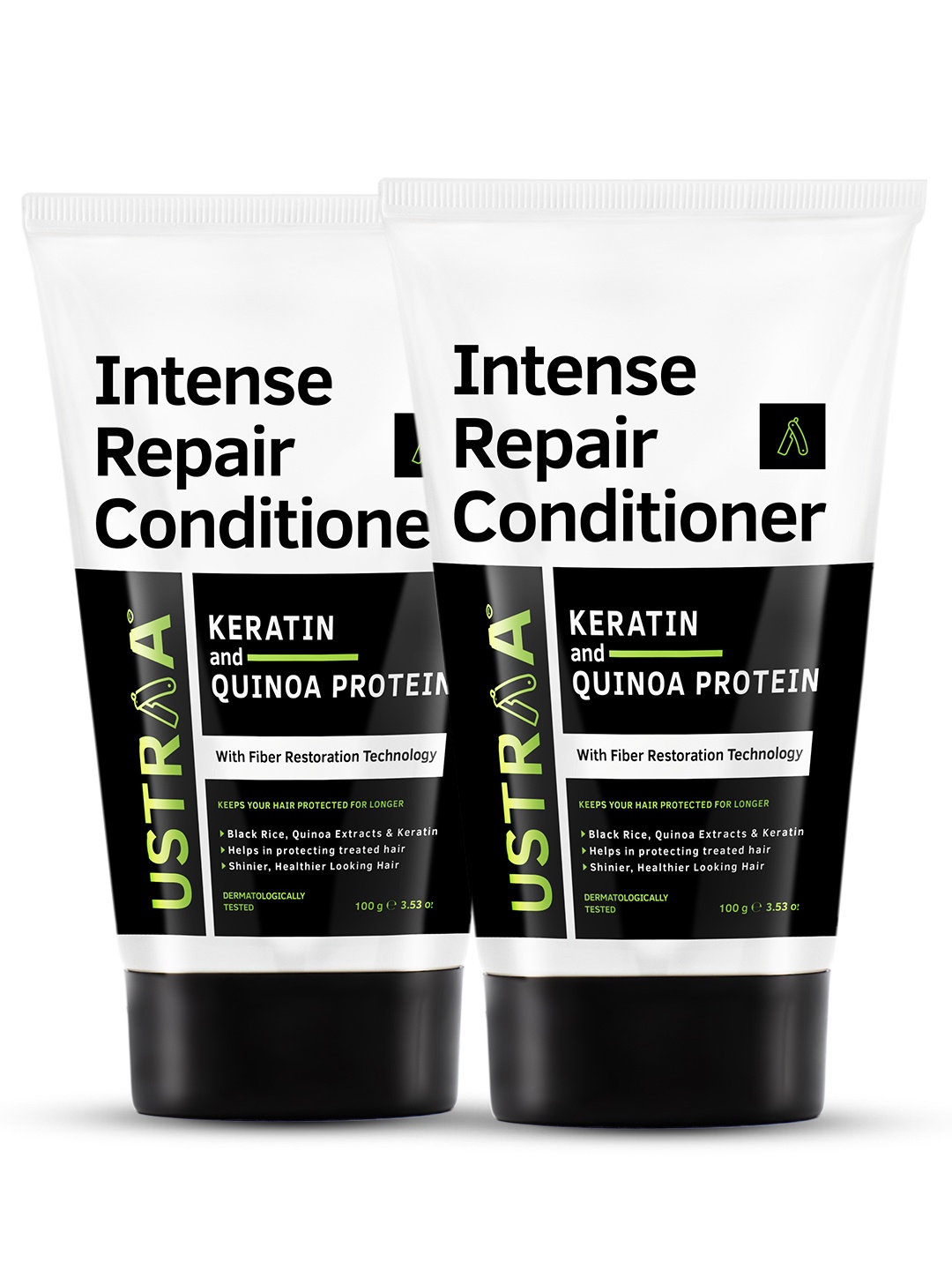 

Ustraa Men Set of 2 Intense Repair Conditioner With Keratin - 100g each, White