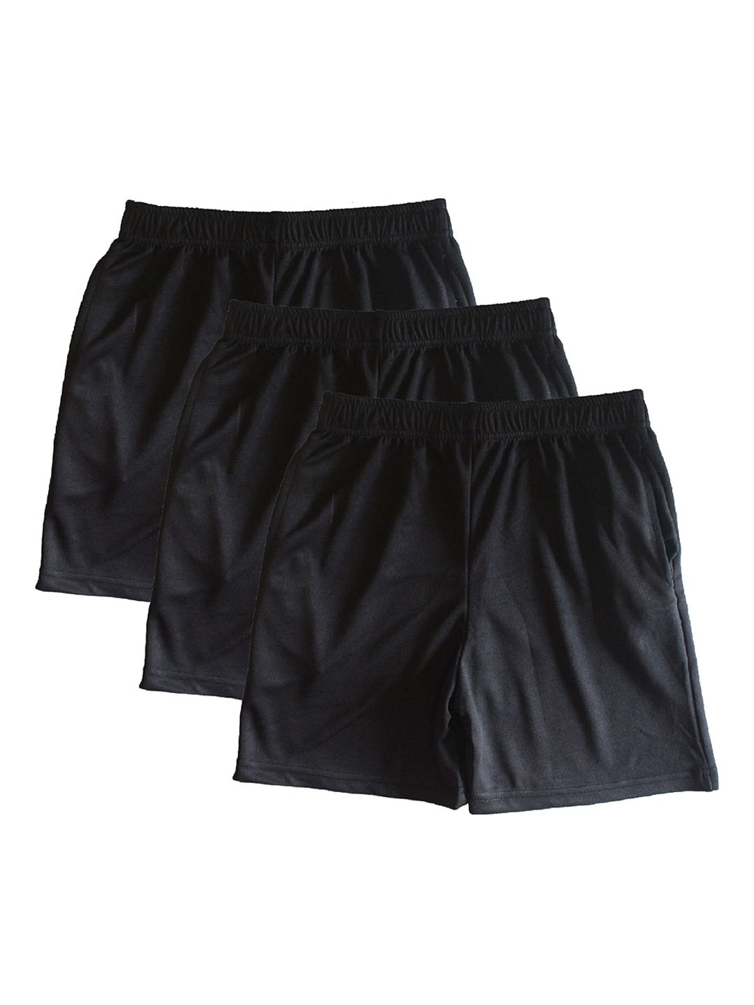 

RISH Kids-Unisex Pack Of 3 Running Shorts, Black